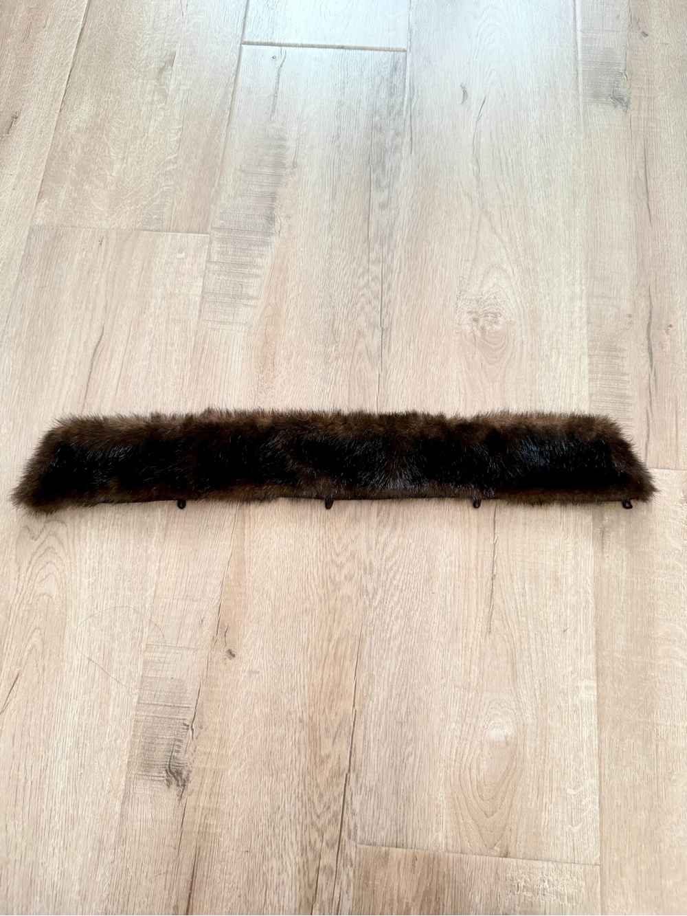 Vintage Custom made Genuine Mink Collar Lined Brown 22” X 3.5”